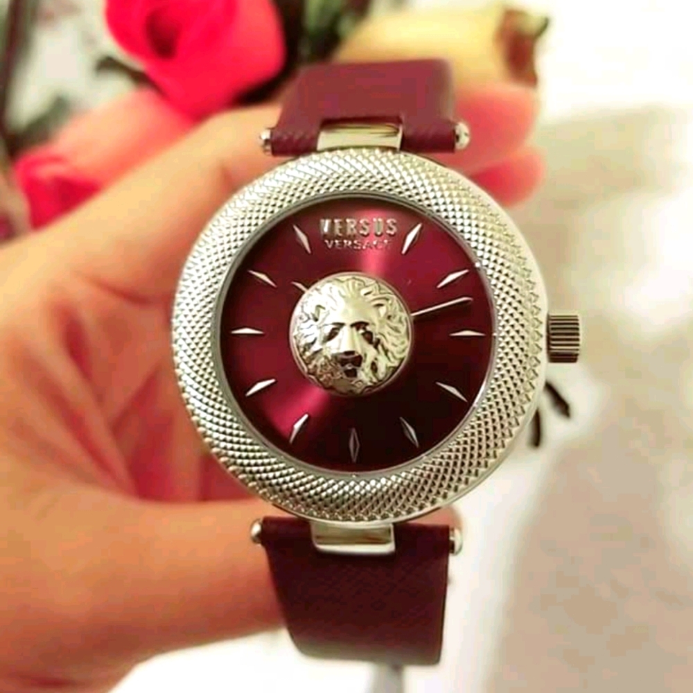 Versus Versace Brick Lane Quartz Leather Strap